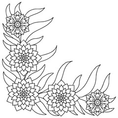 Design Flower Border Outline Element
