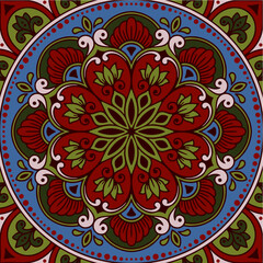 Ethnic Mandala Round Ornament Pattern 