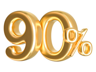 Discount 90 Percent Number Gold with Generative AI