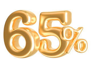 Discount 65 Percent Number Gold with Generative AI