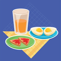 breakfast with orange juice