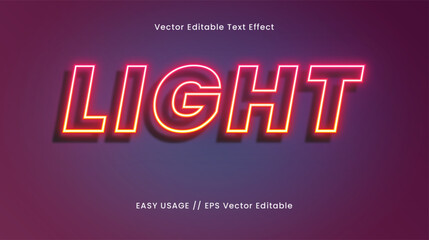 Editable Text Effect - Light name neon template style