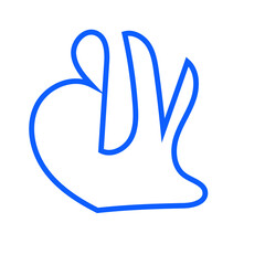 Blue Abstract Shape Squiggly Line