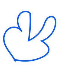 Blue Abstract Shape Squiggly Line