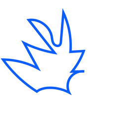 Blue Abstract Shape Squiggly Line