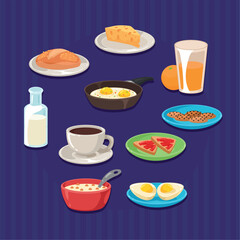 ten breakfast menu icons