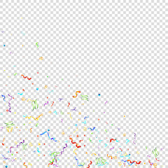 Color serpentine carnival red spiral ribbon curly