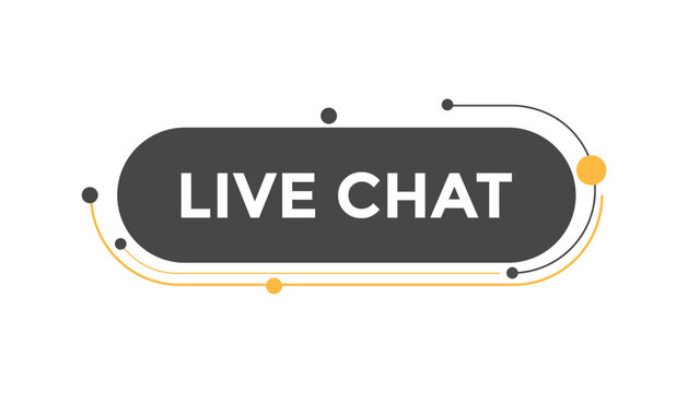 Live chat button web banner templates. Vector Illustration
