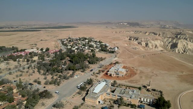 4K High resolution drone video of Ben-Gurion&rsquo;s, Tomb National Park, Midreshet Ben-Gurion, Midreshet Sde Boker BenGurion, Grave Site- Southern Israel