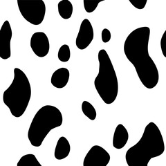 Cow print pattern illustration. Cow print transparent background