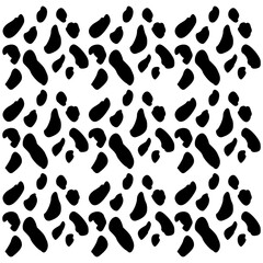 Cow print pattern illustration. Cow print transparent background