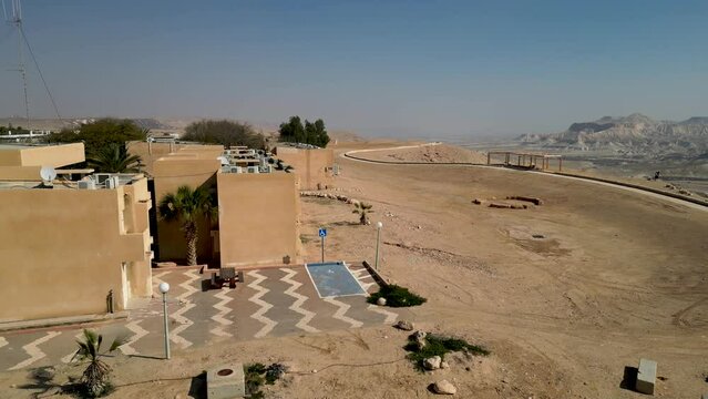 4K High resolution drone video of Ben-Gurion&rsquo;s, Tomb National Park, Midreshet Ben-Gurion, Midreshet Sde Boker BenGurion, Grave Site- Southern Israel