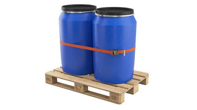 Pallet with barrels