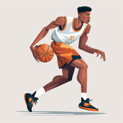 Vector Illustrations of Basketball: A Collection of Sporty Designs.. (AI Generated)