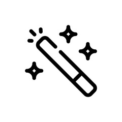 magic wand line icon