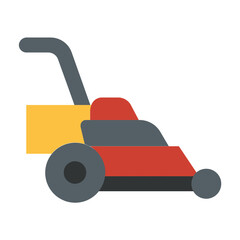 lawnmower flat icon