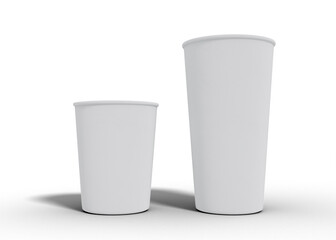 Coffee paper cups mockup