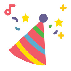 party hat flat icon