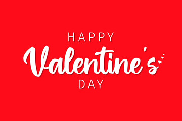 Happy Valentine's Day Red Heart Valentine's Day Design
