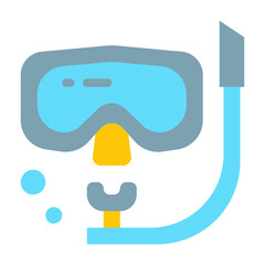snorkel flat icon