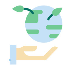 Sustainable flat icon