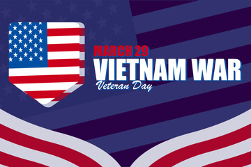 National Vietnam War Veterans Day. celebrated in March 29 th in USA. Background, poster, greeting card, banner design
