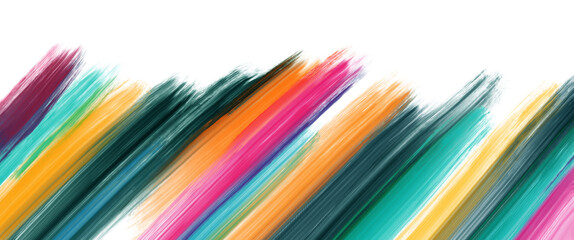 Colorful abstrasct background with hand painted water color technique, white background, png, design, soft magenta, yellow, blue, orange paint brush layer, unique wallpaper	
