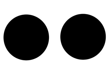 Fototapeta na wymiar Two dots icon, Two filled circle icon 
