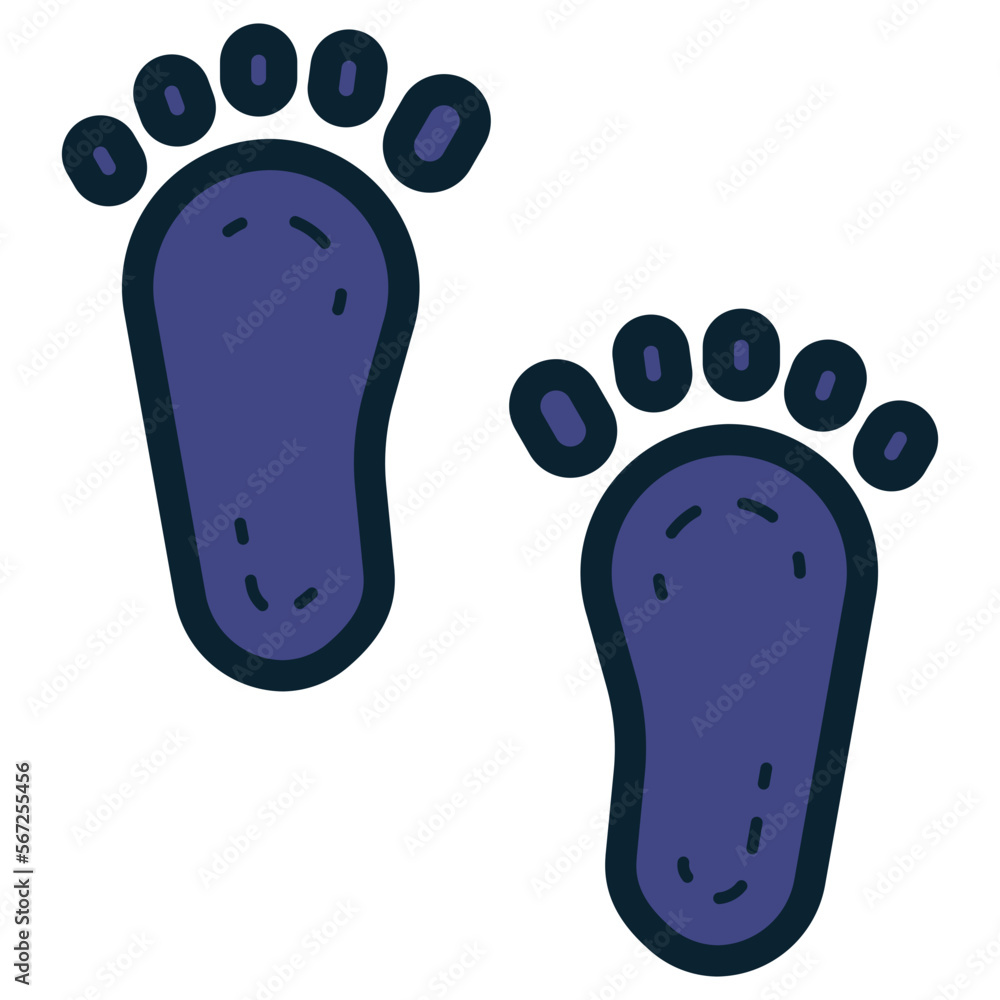 Sticker footprint illustration