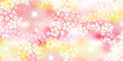 桜　梅　和柄　背景