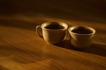 cup of coffee in the morning. espresso coffee	
