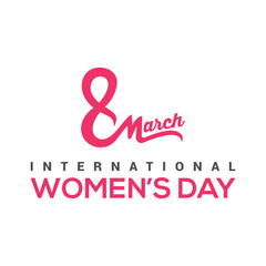 International women's day typography des