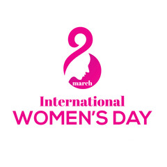 International women's day vector art with woman's face