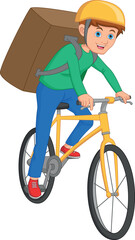 delivery boy by bicycle