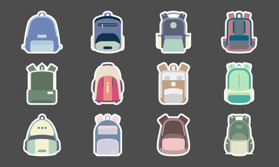 a collection of backpack or school bag stickers