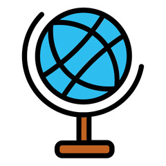Obraz premium globe color line icon