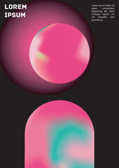 Vector Gradient Colorful Cover. Holographic Abstract Background Poster Design Template.