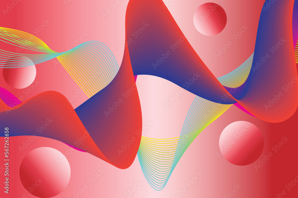 Poster colorful gradient wave abstract background. modern poster with gradient 3d flow shape. innovation ba