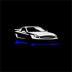 Obraz na płótnie Canvas vector auto car logo on black background. use for logo suggestion