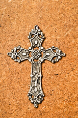 antique silver religious cross