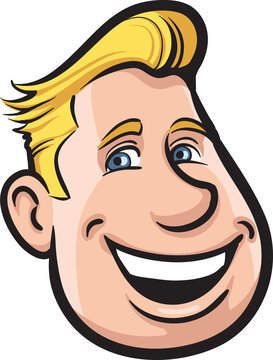 cartoon smiling person face - PNG image with transparent background