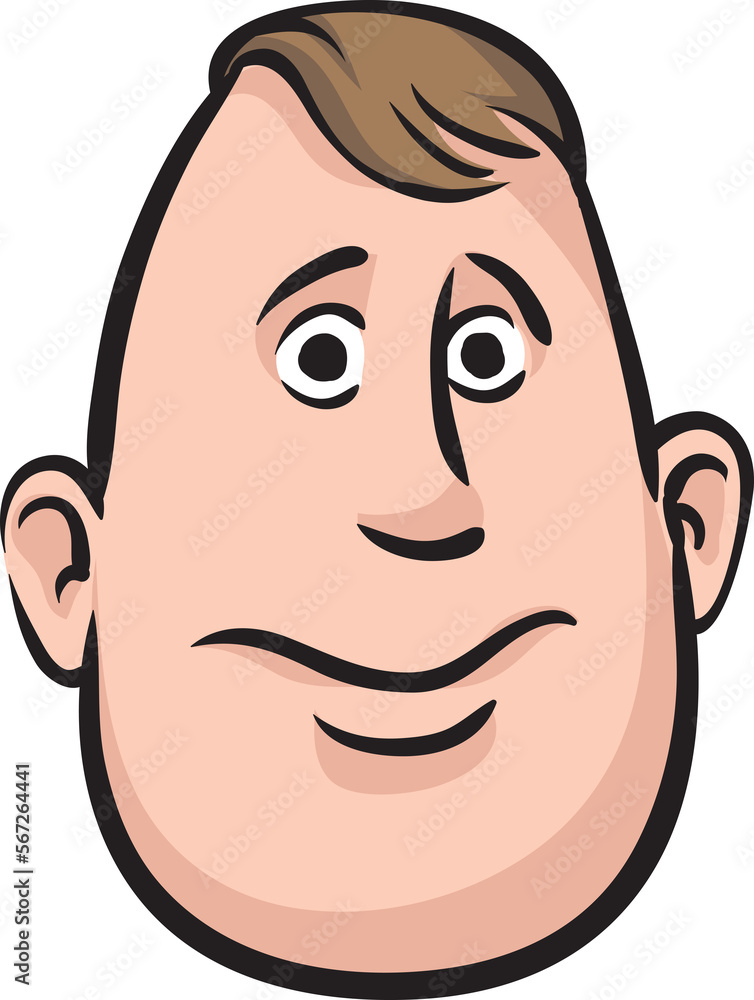 Poster fatty face with speech bubble - png image with transparent background