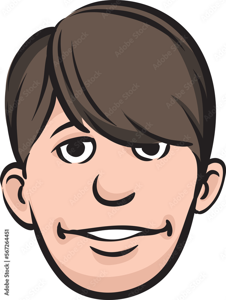 Poster fringe face with speech bubble - png image with transparent background