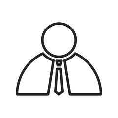 simple vector line user icon