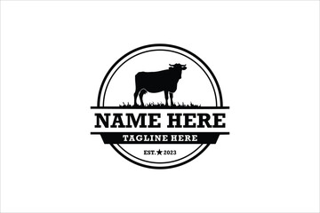 Vintage Cattle / Beef logo design inspiration