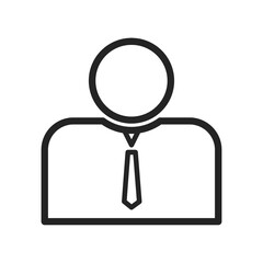 simple vector line user icon
