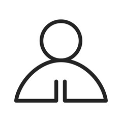 simple vector line user icon