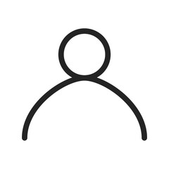 simple vector line user icon