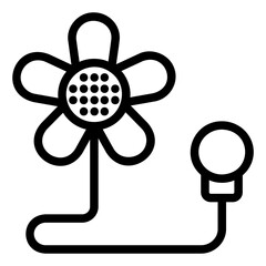 Obraz premium flower line icon