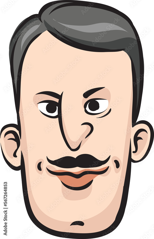 Poster retro face with speech bubble - png image with transparent background